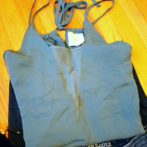 Mason by Michelle Mason Sexy V neck sheer - Picture 2 of 3